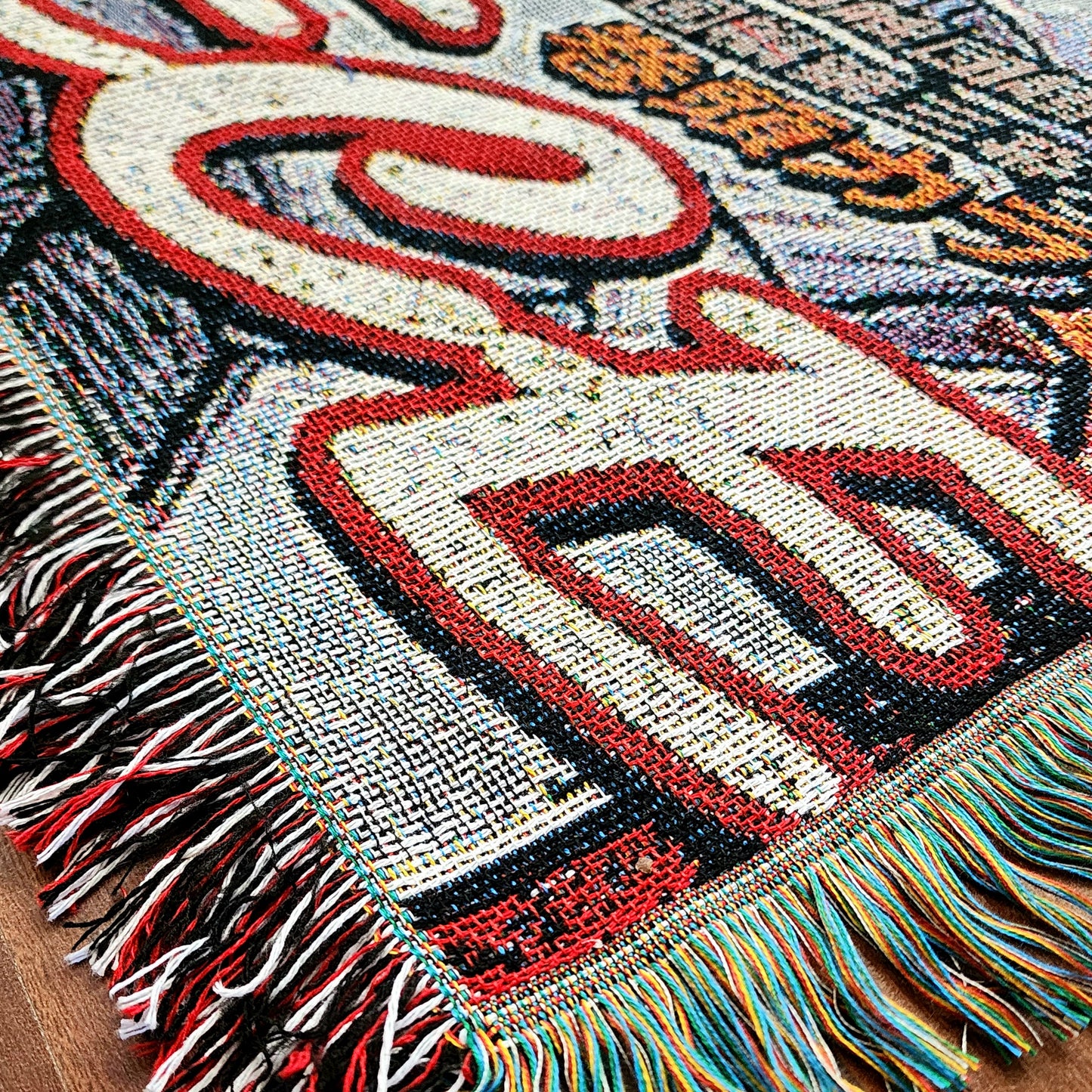 One Piece Pirate Jump Woven Blanket